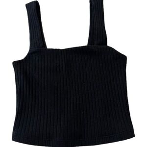 American Eagle Outfitters Cropped Black Tank Top - size XXS